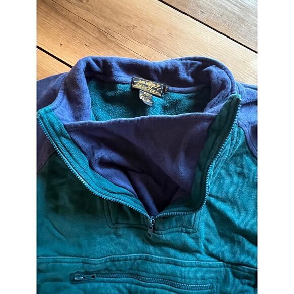 Vintage Eddie Bauer Men's 1/4 Zip Pull over Jacket/sweater. Pockets! Size Small. - Picture 7 of 10